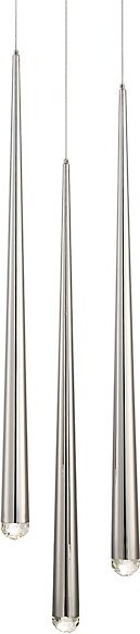 Modern Forms Cascade Round LED Multi-Light Pendant Light in Black, Size: 15 light