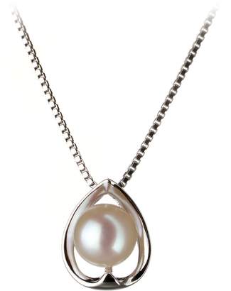 PearlsOnly - Amanda 6-7mm AA Quality Japanese Akoya 925 Sterling Silver Cultured Pearl Pendant