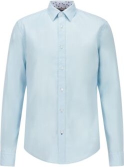 HUGO BOSS Slim-fit shirt in washed stretch linen