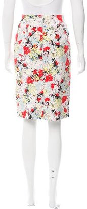 Erdem Floral Print Pencil Skirt