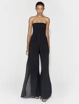 Thumbnail for your product : Halston Chiffon Overlay Strapless Jumpsuit