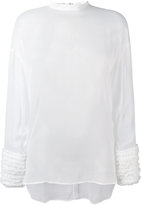 Cédric Charlier - blouse transparente - women - Soie/Polyamide/Acétate - 42
