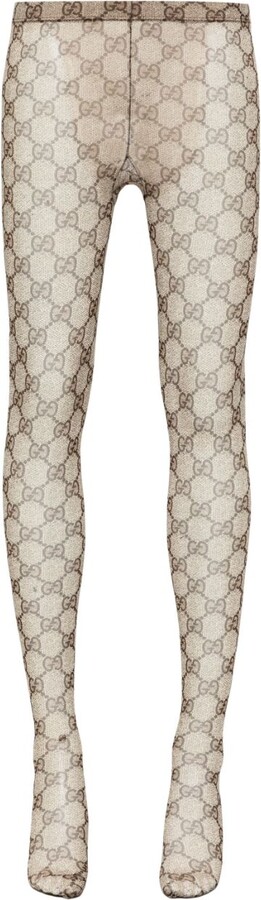 Gucci Brown GG Supreme Tights - ShopStyle Hosiery