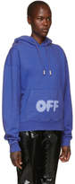 Thumbnail for your product : Off-White Off White Blue Blurred Logo Hoodie