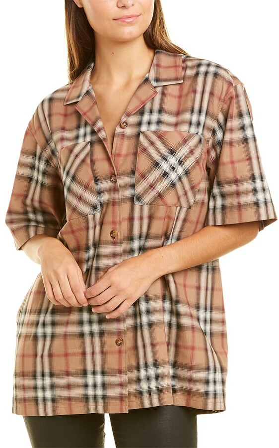 Burberry Vintage Check Bowling Shirt - ShopStyle Tops