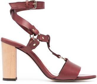 Tila March Pebble leather heeled sandal