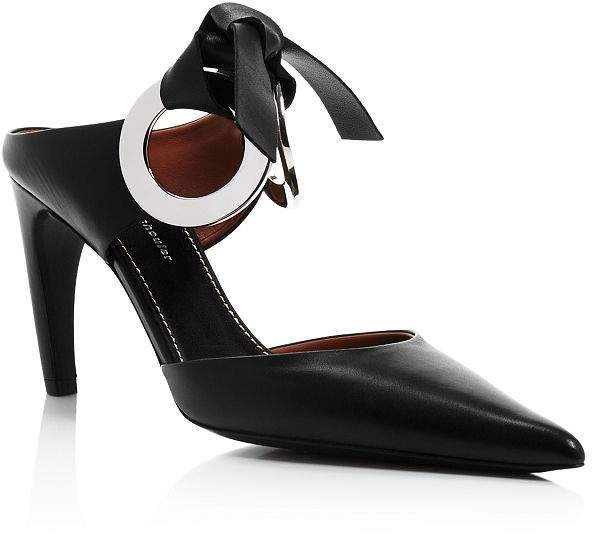 pointed toe high heel mules