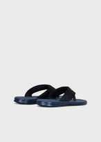 Thumbnail for your product : Emporio Armani Flip-Flops With Fabric Straps With Tone-On-Tone Logo