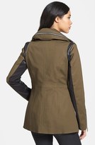 Thumbnail for your product : Dawn Levy Leather Sleeve Asymmetrical Jacket