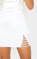 Thumbnail for your product : PrettyLittleThing White Diamond Split Mini Skirt