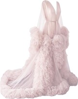 Thumbnail for your product : Nazapher Women’s Long Wedding Scarf Illusion Lingerie Perspective Nightgown Robe Puffy Dress Pink