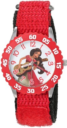 Disney Girl's 'Elena of Avalor' Quartz Stainless Steel and Nylon Watch Color:Red (Model: W003039)