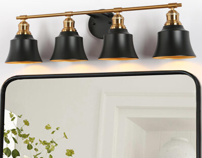 NEWWORLDDECOR Dimmable 3-Light Bathroom Vanity Light