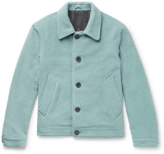 Ami Boiled Wool-Blend Jacket - Men - Turquoise