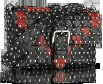 RED Valentino Black and Red Studded Shoulder Bag