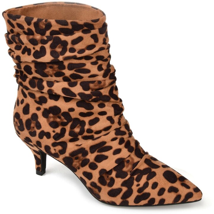 pointed toe leopard booties