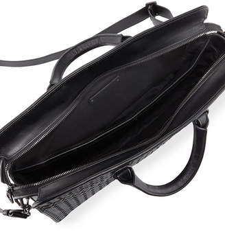 Bottega Veneta Intrecciato Calf Leather Briefcase, Black