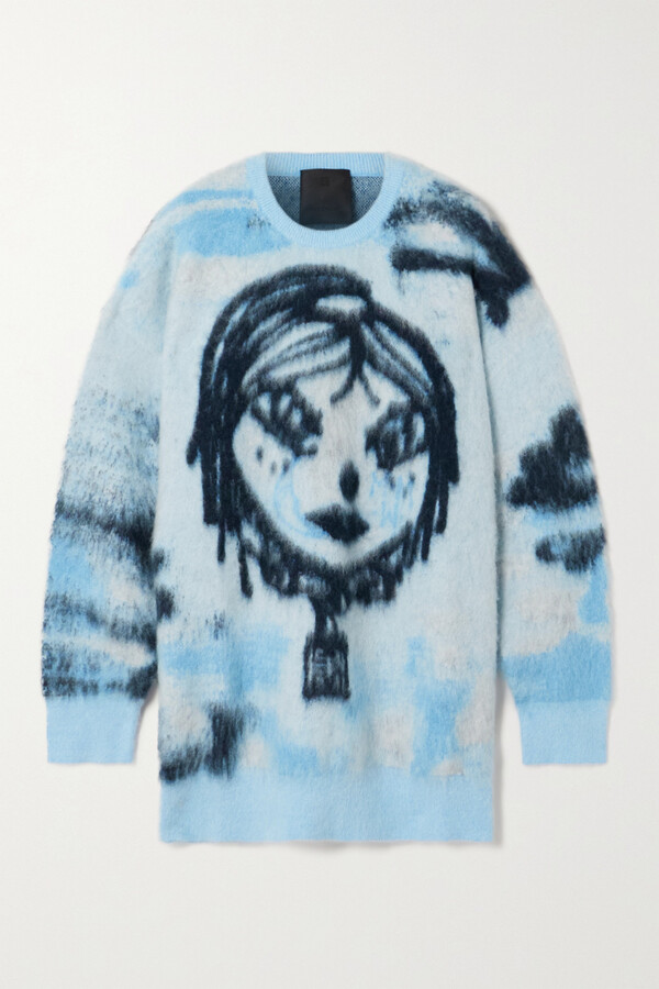 Givenchy + Chito Jacquard-knit Sweater - Blue - ShopStyle