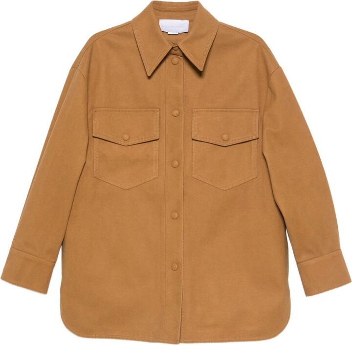 Faux Suede Leather Overshirt