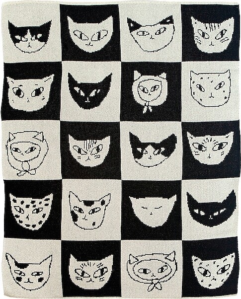 Slowdown Studio Cat Bingo Mini Blanket