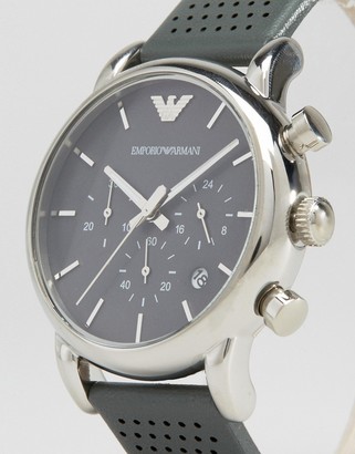 Emporio Armani AR1735 Leather Strap Chronograph Watch