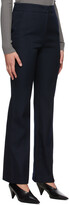 Thumbnail for your product : System Navy Wool Slit Hem Trousers
