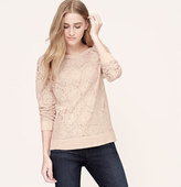 Thumbnail for your product : LOFT Sheer Lace Sweatshirt