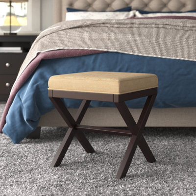 Breakwater Bay Pervin Wood Vanity Stool