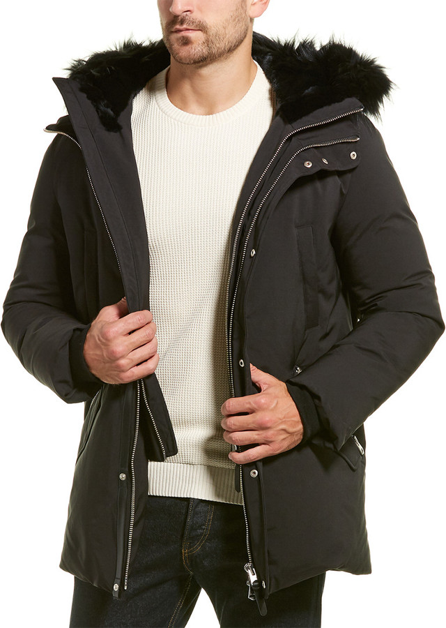 Mackage Edward Leather-Trim Down Coat 