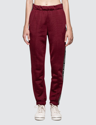 alexanderwang.t Sleek French Terry Pull-On Track Pant with Logo Tape