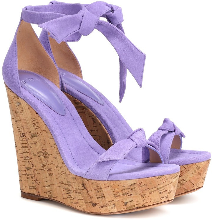purple platform sandals