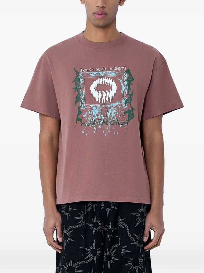 Brain Dead graphic-print crew-neck T-shirt