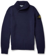 Thumbnail for your product : Stone Island Wool-Blend Shawl-Collar Sweater