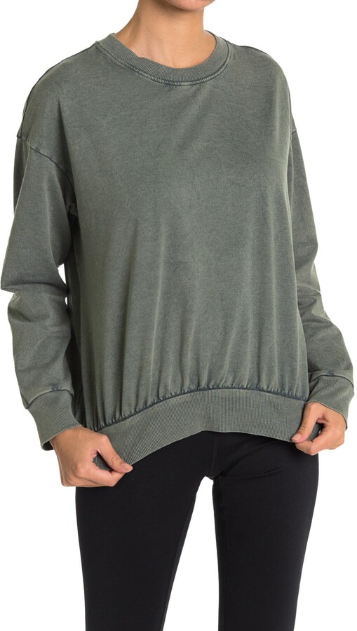 zella harmony fleece crewneck pullover