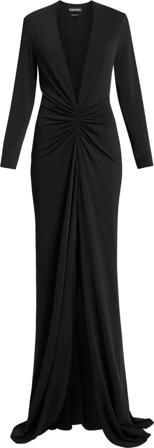 Tom Ford V-Neck Long Sleeve Dress