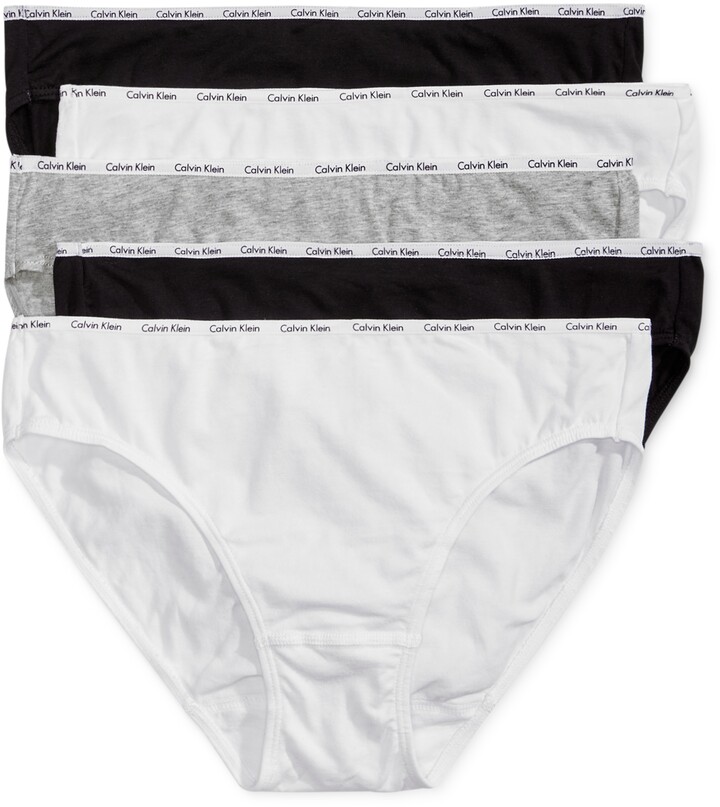 Calvin Klein 5-Pk. Cotton-Blend Bikini Underwear QP1094M - Black/White/Gray  - ShopStyle Panties