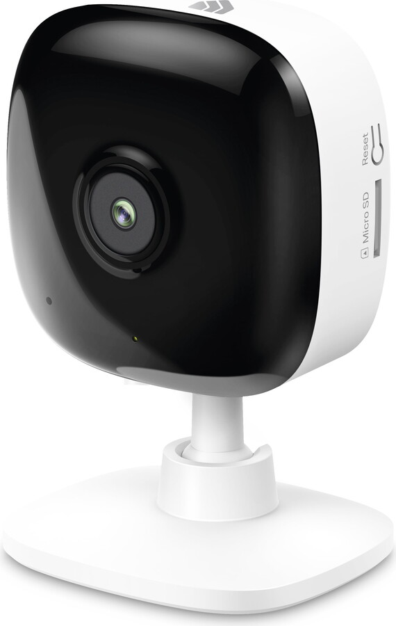 TP-Link - Kasa Smart 2K HD Indoor Wi-Fi Security Camera, Two-Way Audio, Night Vision, SD Card Storage - Black/White