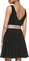 Thumbnail for your product : Alice + Olivia Bailey Plunging Flounce Dress