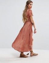Thumbnail for your product : Honey Punch Wrap Front Tea Dress