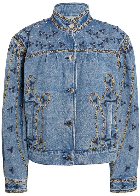Sandro Denim Embellished Jacket - ShopStyle