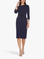 Thumbnail for your product : Adrianna Papell Sparkle Knit Tie Detail Dress, Navy