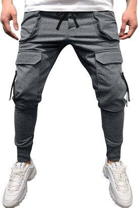 Meggsnle Dungarees Men's Long Sports Trousers Men's Elastic Sweatpants  Cotton Classic Training Trousers with Pockets Funny Swimming Trunks Men  Work Trousers Men Trousers Men Trousers - ShopStyle