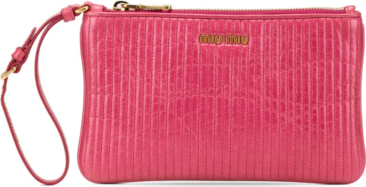 Miu Miu Pre-Owned 2010-2025 Matelasse Lambskin Leather clutch bag