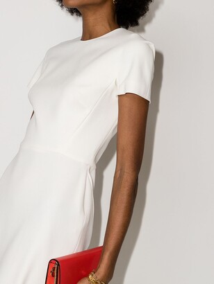 Victoria Beckham White Fitted Midi Dress