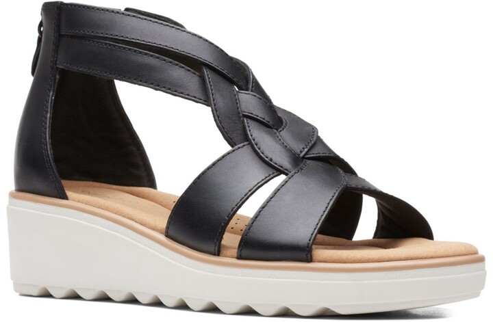 Clarks Women's Collection Jillian Bright Wedge Sandals Women's Shoes - ShopStyle