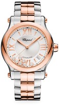Thumbnail for your product : Chopard Happy Sport 18K Rose Gold, Stainless Steel & Diamond Bracelet Watch