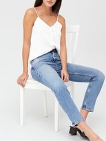 Thumbnail for your product : Very Premium High Waist Slim Leg Jeans - Mid Wash