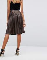 Thumbnail for your product : Missguided Metallic Pleated Midi Skirt