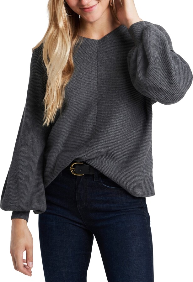 1 state bubble sleeve sweater