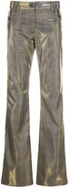 Thumbnail for your product : MSGM Checked Lame Flared Trousers